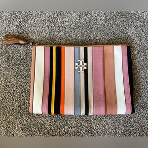 Tory Burch striped “web pouch”